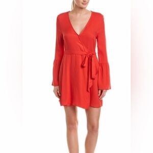BCBGeneration Vibrant Red Long Sleeve Dress